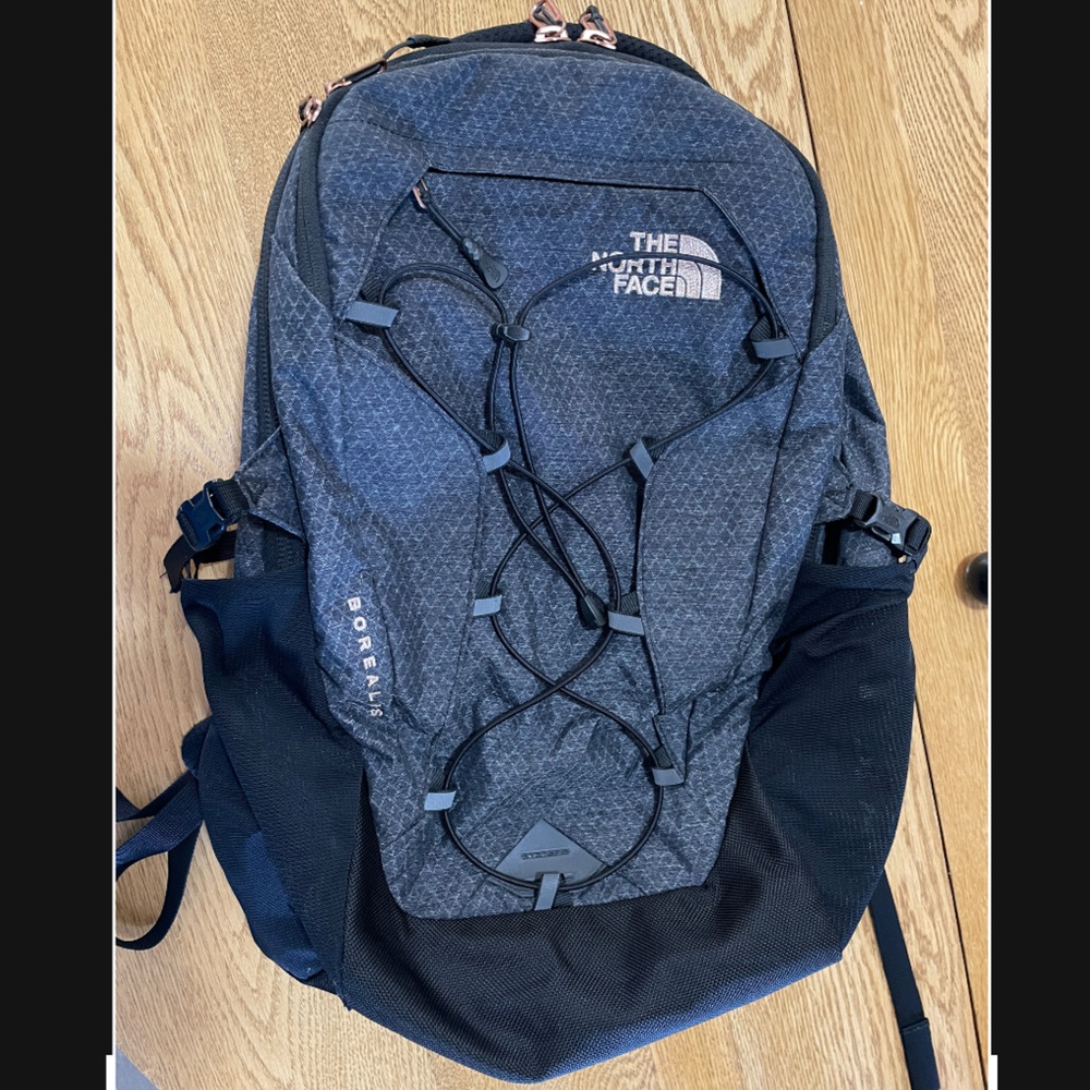 Black/rose gold The North Face Borealis backpack
